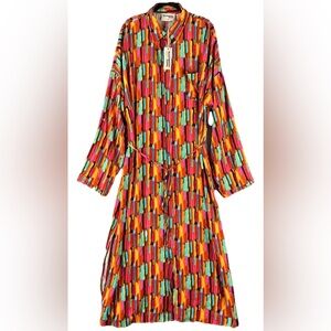 Savanna Jane Maxi Dress Women 3X Embroidered Tribal Southwest Boho Colorful NWT‎